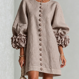 Zoe – Rochie cu manșete florale