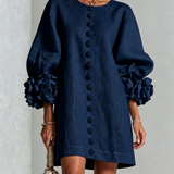 Zoe – Rochie cu manșete florale