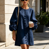 Zoe – Rochie cu manșete florale