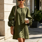 Alis – Rochie mini cu manșete florale