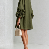 Zoe – Rochie cu manșete florale