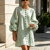 Zoe – Rochie cu manșete florale