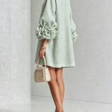 Zoe – Rochie cu manșete florale