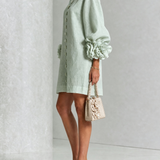 Zoe – Rochie cu manșete florale