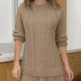 Magda – Rochie tricotată cu împletituri