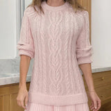Magda – Rochie tricotată cu împletituri