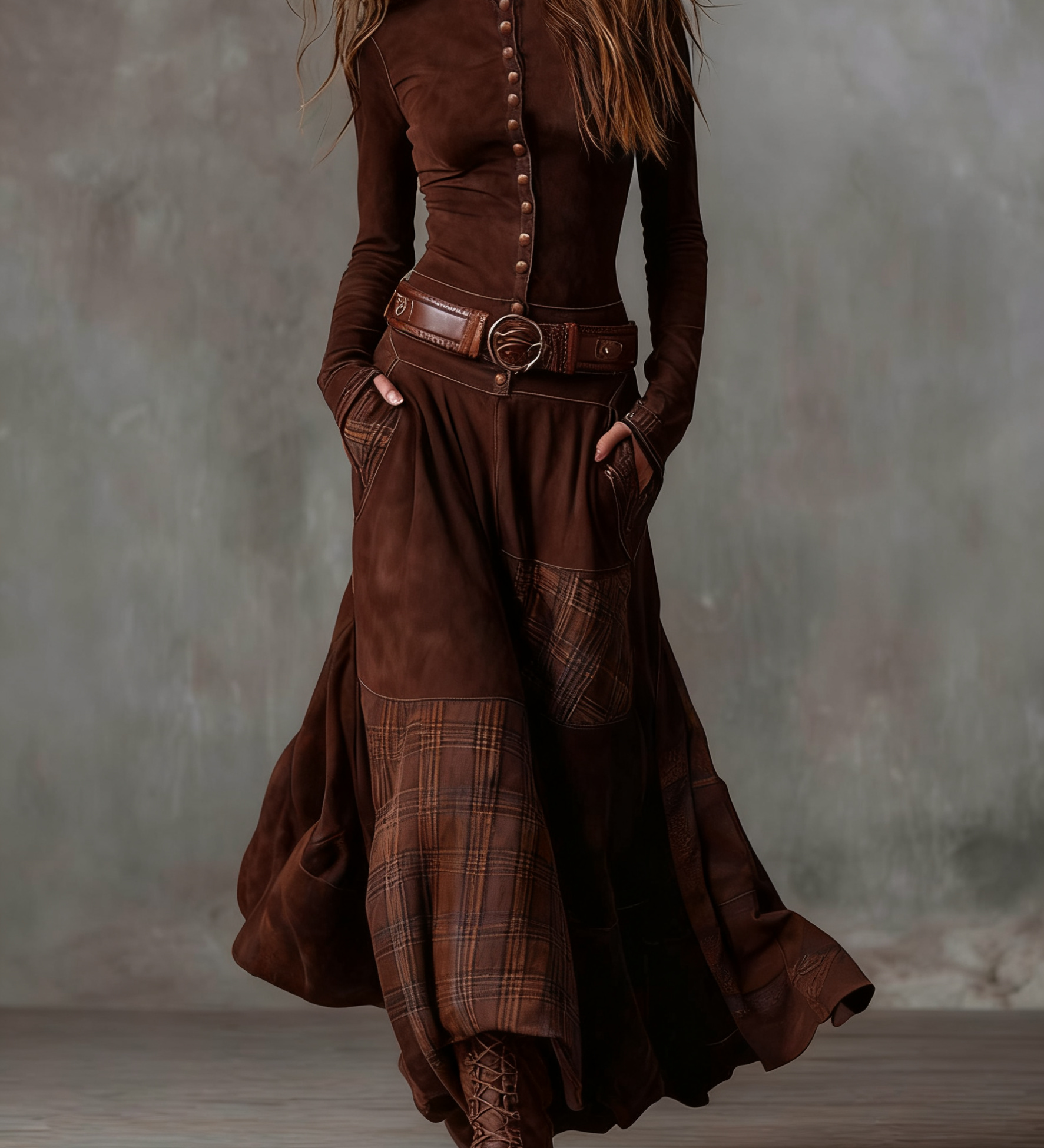 Bogdana – Rochie vintage în carouri