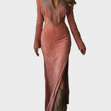 Petronela – Rochie maxi cu franjuri