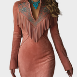 Petronela – Rochie maxi cu franjuri