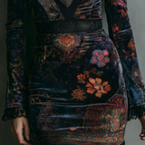 Ariadna – Rochie mini din catifea florală