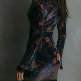Ariadna – Rochie mini din catifea florală