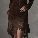 Ecaterina – Rochie cu tiv dantelat