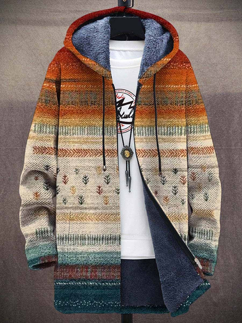 Clara – Cardigan cu glugă și model