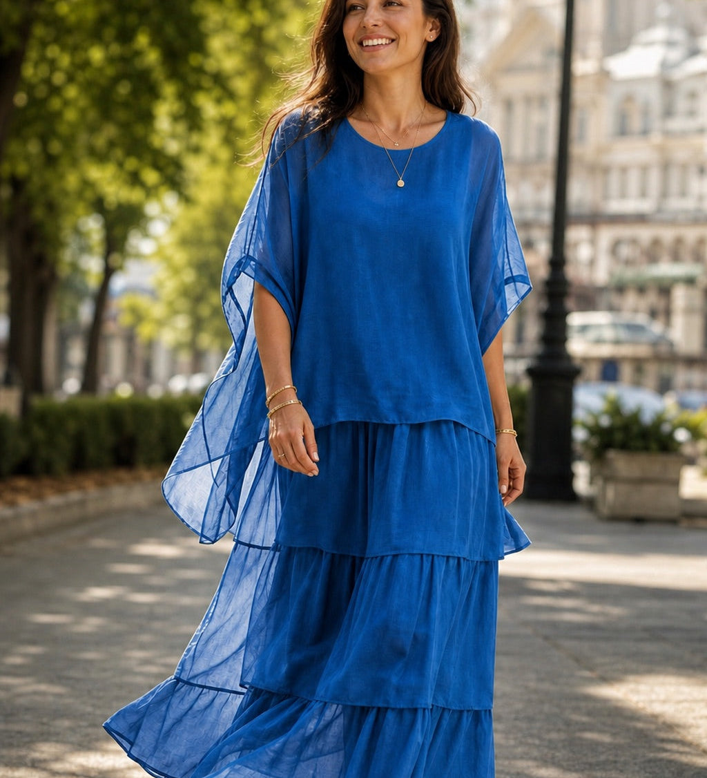 Sorina – Rochie vaporoasă cu volane