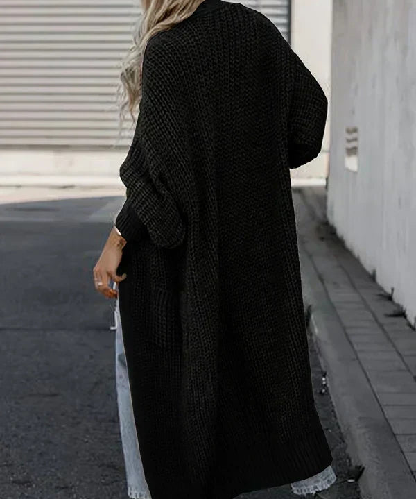 Raluca – Cardigan lung din tricot gros