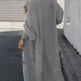 Raluca – Cardigan lung din tricot gros