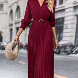 Alina – Rochie plisată cu brâu