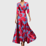 Ariana – Rochie maxi cu flori mari