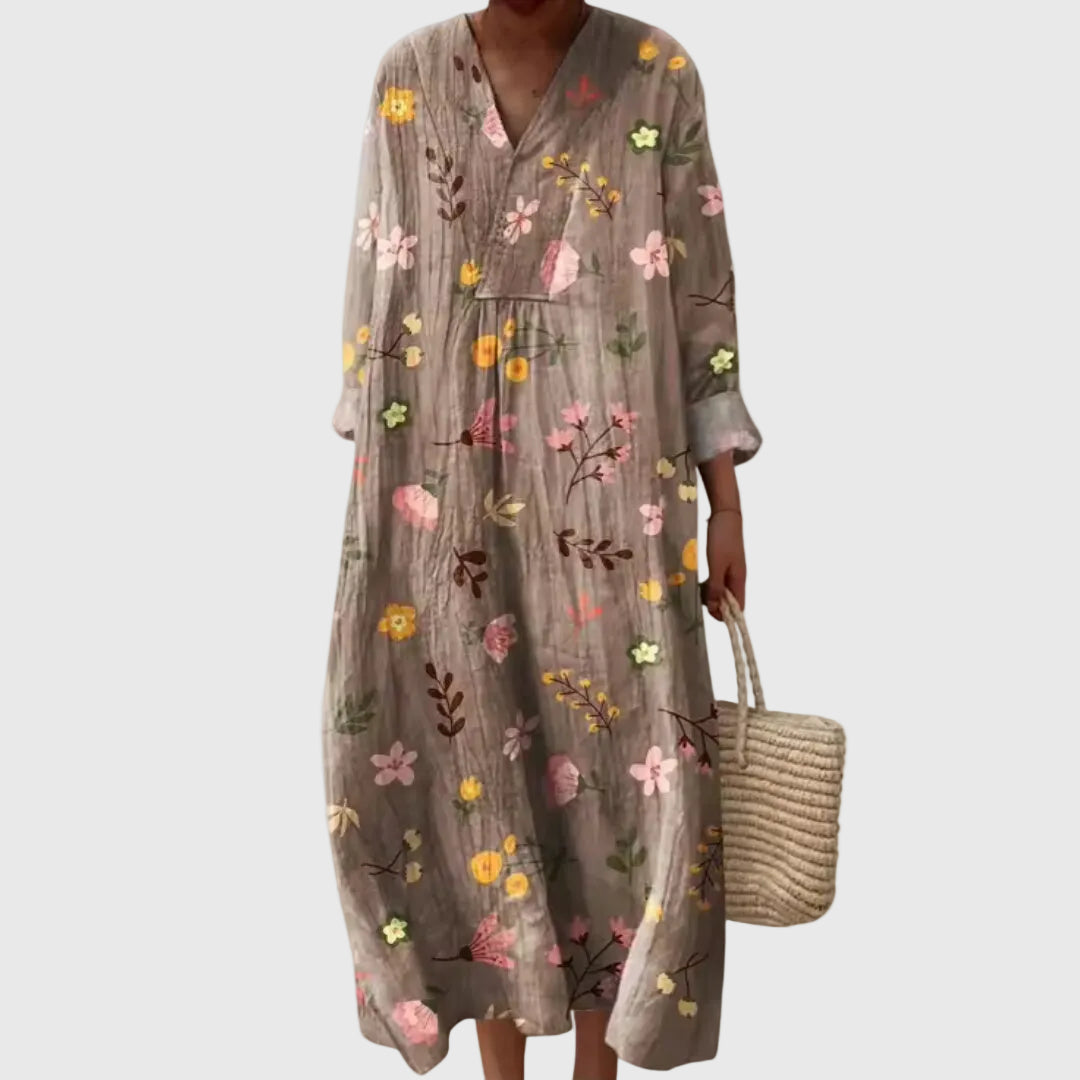 Andreea – Rochie lungă cu dungi