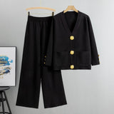 Elisa – Set cardigan cu nasturi metalici