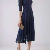 Dorina – Rochie midi cu dantelă