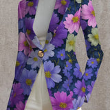 Mirabela – Blazer cu flori mov