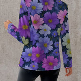 Mirabela – Blazer cu flori mov