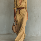 Claudia – Rochie maxi tip cămașă