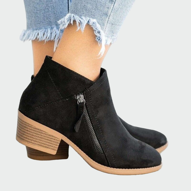 Tania – Botine cu toc pătrat