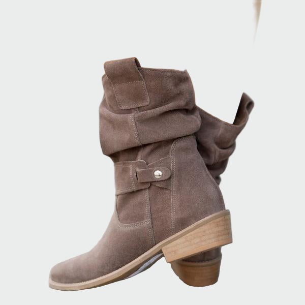 Rozalia – Botine din velur cu baretă