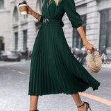 Alina – Rochie plisată cu brâu