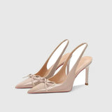 Mara – Pantofi slingback cu fundiță