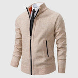 Andrei – Cardigan cu fermoar contrastant