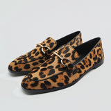 Catrinel – Mocasini leopard cu ornament metalic