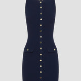 Georgiana – Rochie tricotată cu nasturi aurii