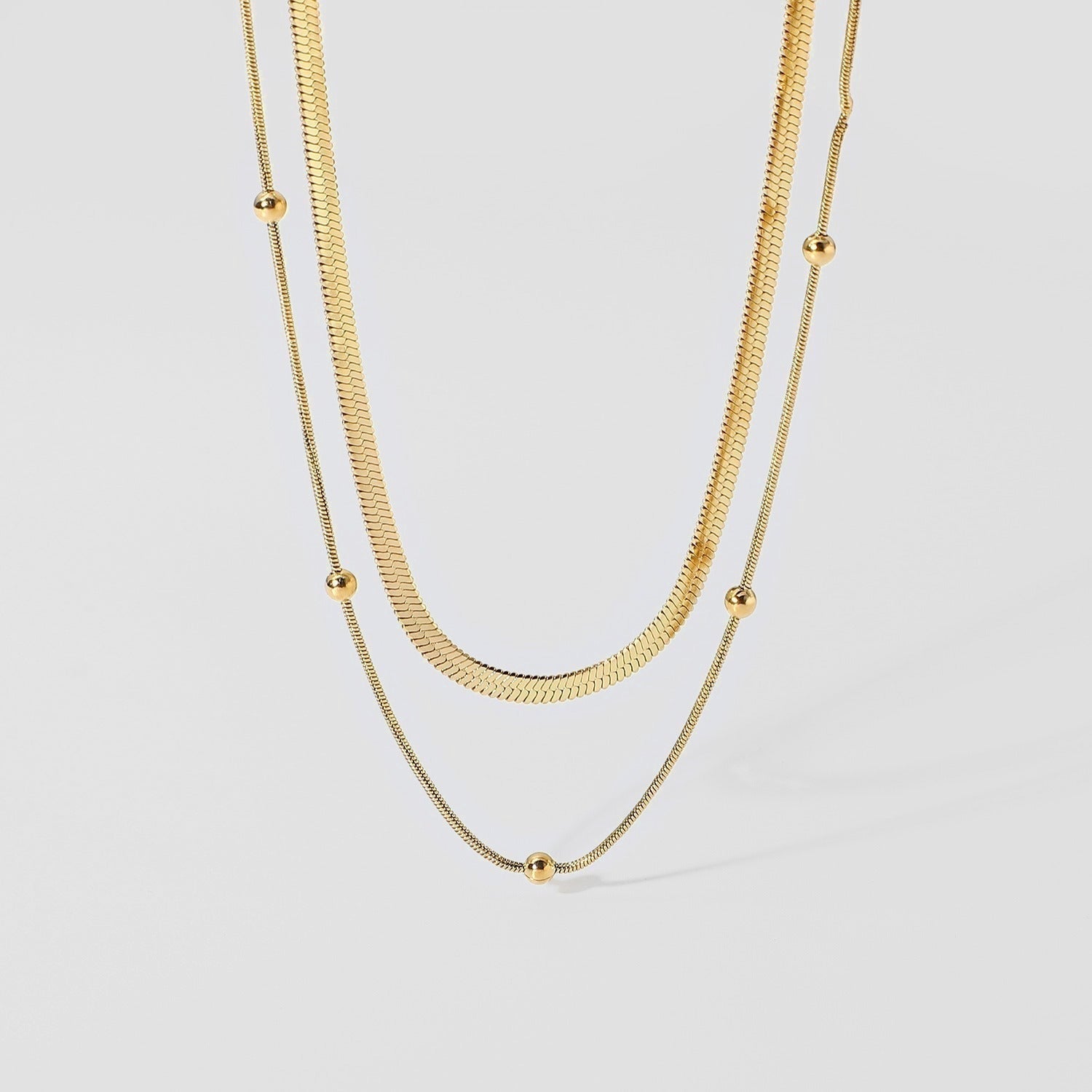 Cezara – Colier dublu auriu
