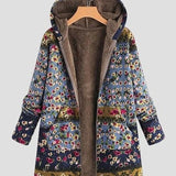 Florina – Palton patchwork cu glugă