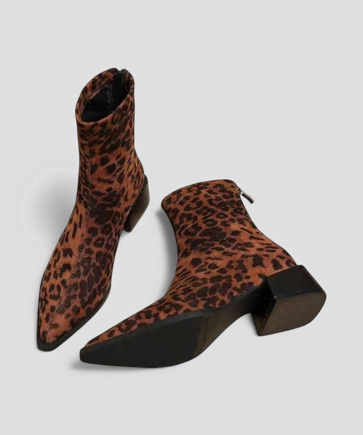 Andreea – Botine ascuțite cu toc bloc