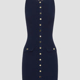 Dorina – Rochie mini tricotată cu nasturi