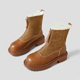 Geanina – Botine cu blăniță și fermoar