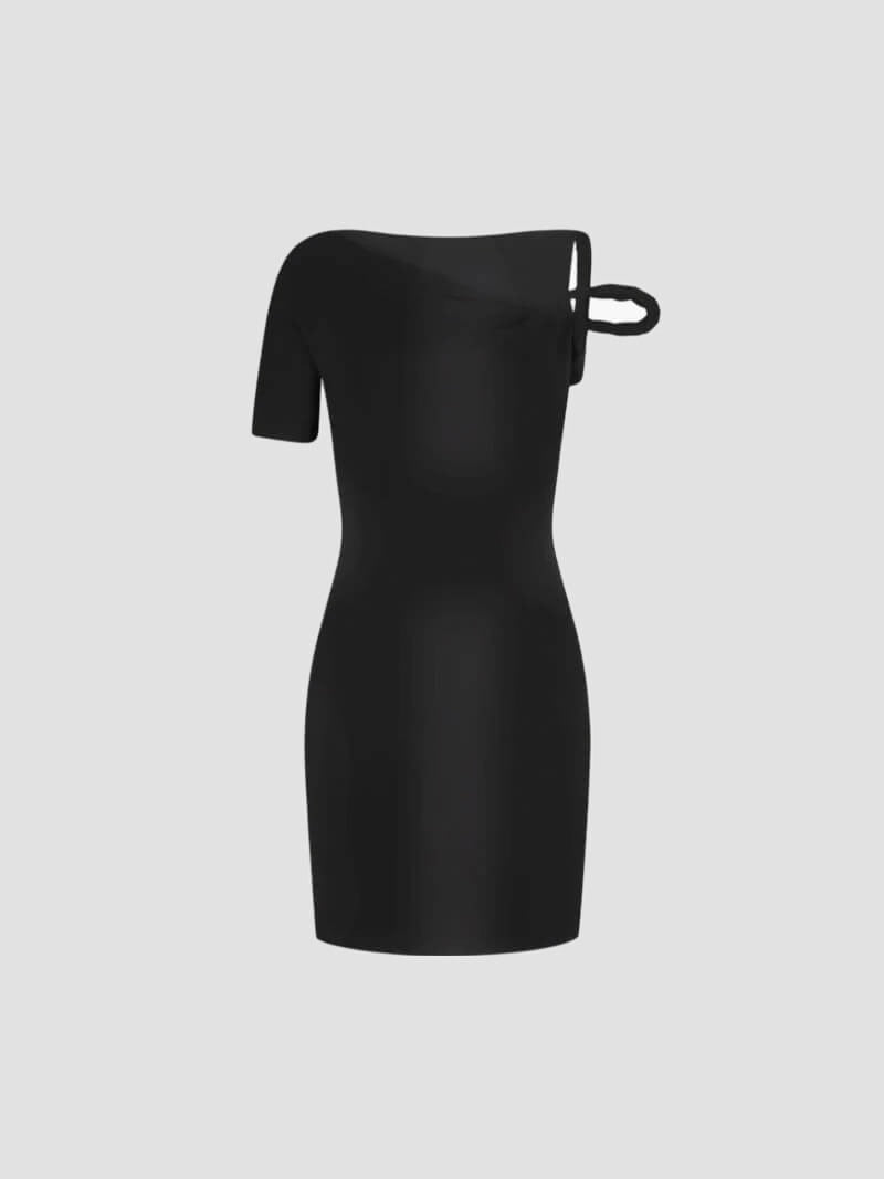 Ramira – Rochie mini cu umăr asimetric