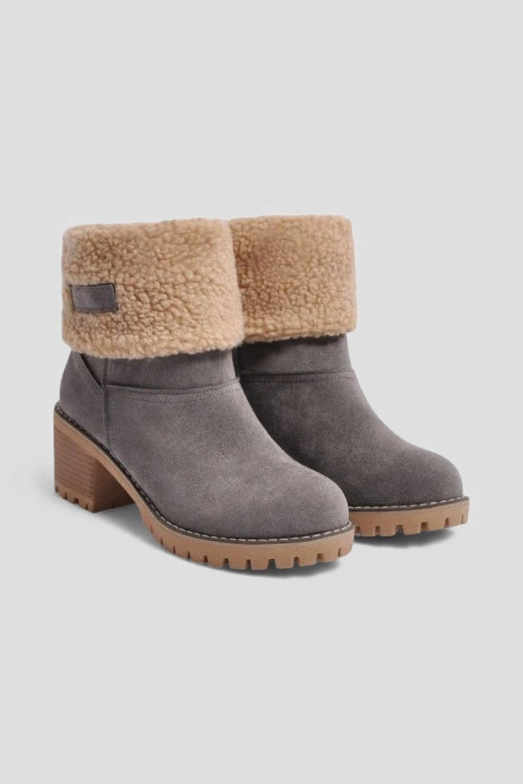 Cerasela – Botine cu manșetă pufoasă