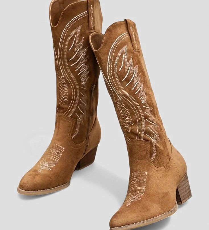 Aurora – Cizme western cu broderie