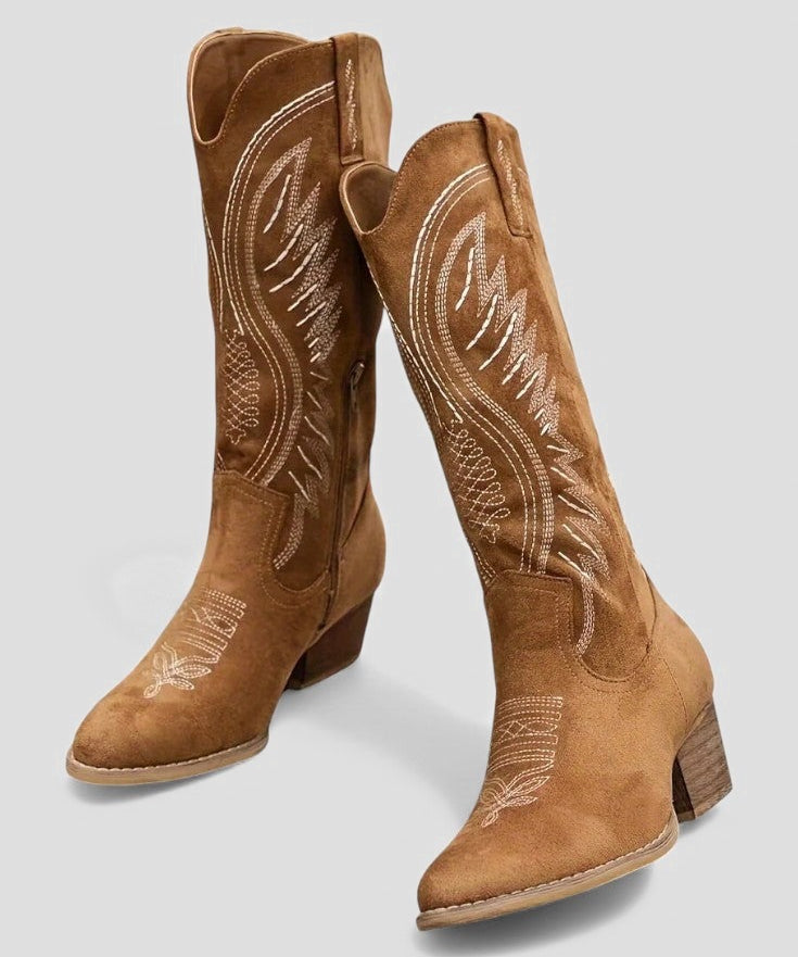 Aurora – Cizme western cu broderie