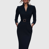 Casandra – Rochie creion cu cataramă