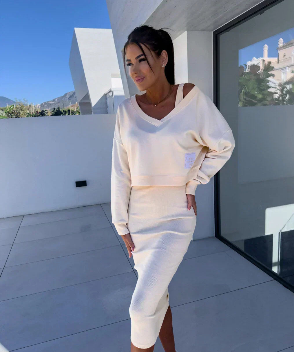 Anișoara – Set cu bluză și rochie