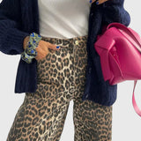 Silvia – Blugi cu imprimeu leopard