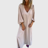 Lelia – Rochie lungă cu mâneci bufante