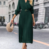 Alina – Rochie plisată cu brâu