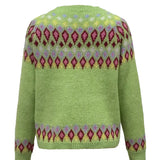 Maria-Teodora – Pulover verde cu jug cu flori